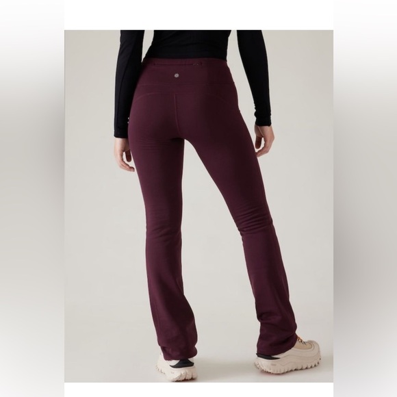 Athleta Altitude Pant Polartec Stretch  Spiced Cabernet Pocket Sz  small - Picture 2 of 8